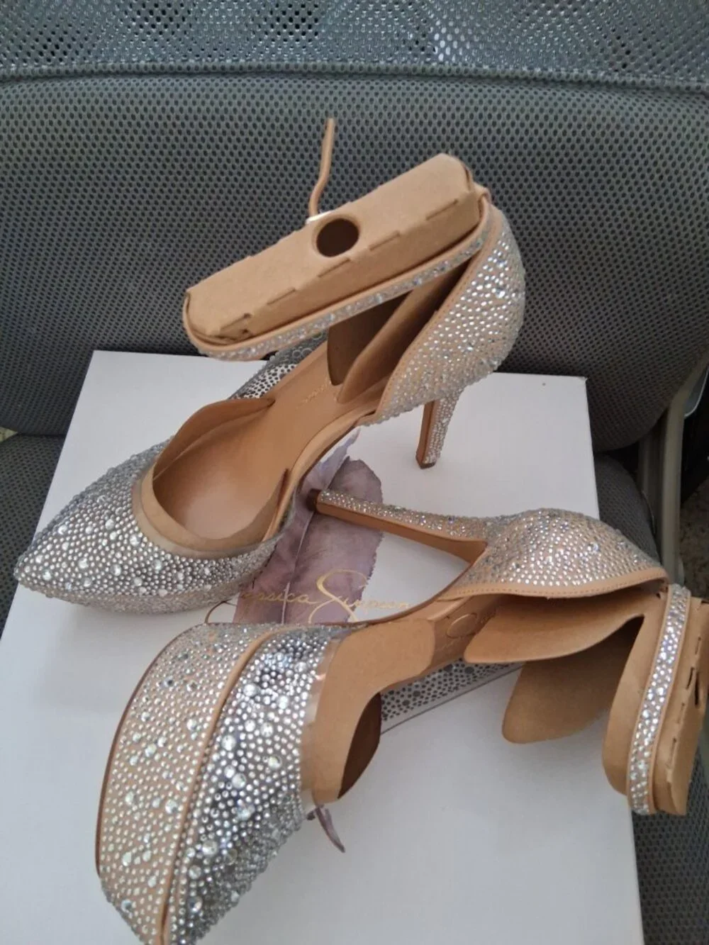 Jessica Simpson Ormanda Rhinestone Stiletto Platform Pumps Size 6.5 – Glam Heels